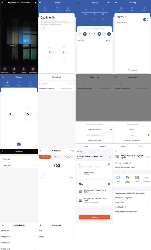 Tuya – dviejų kanalų mini relė be N – ZigBee – Android/iOS programa – OXT SWTZ32
