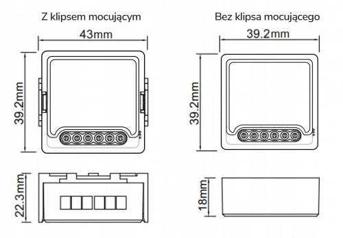 Modulis OXT mini przekaźnik 4 obwody WiFi TUYA T224