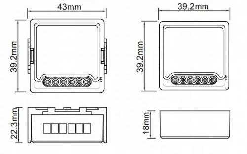 OXT OXT Mini relės modulis 4 ZigBee TUYA grandinės