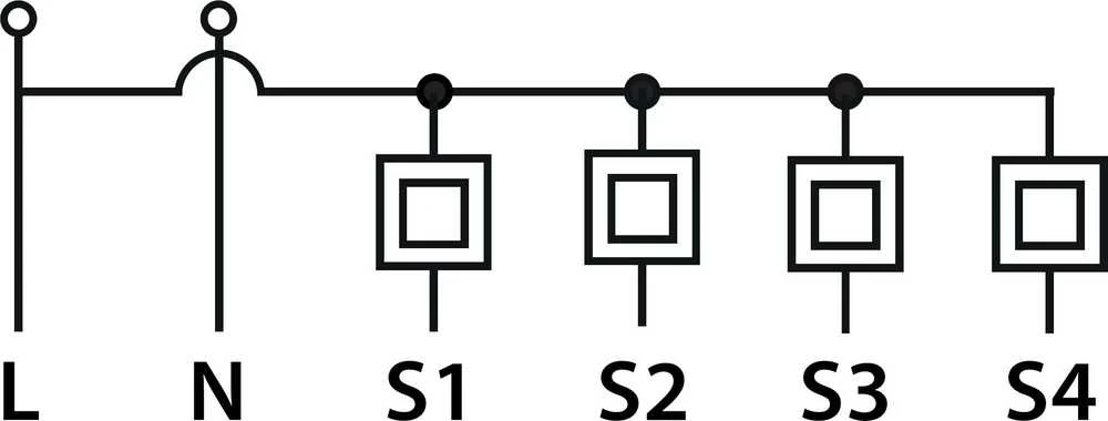 Tuya - 4 kanalų mini ZigBee scenų valdiklis - 12 veiksmų - 230V - OXT T254