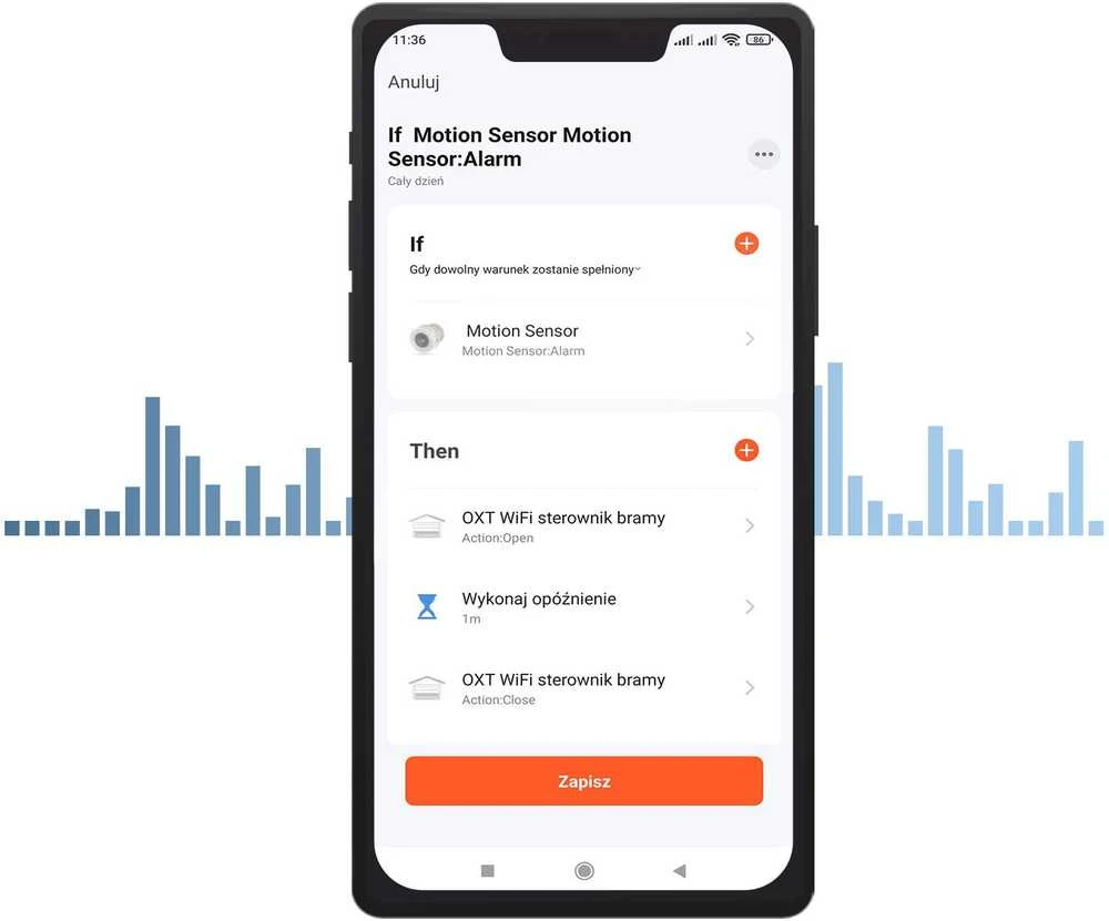 Tuya – vartų valdiklis su magnetiniu jutikliu – ZigBee – Android/iOS aplikacija – OXT T250G