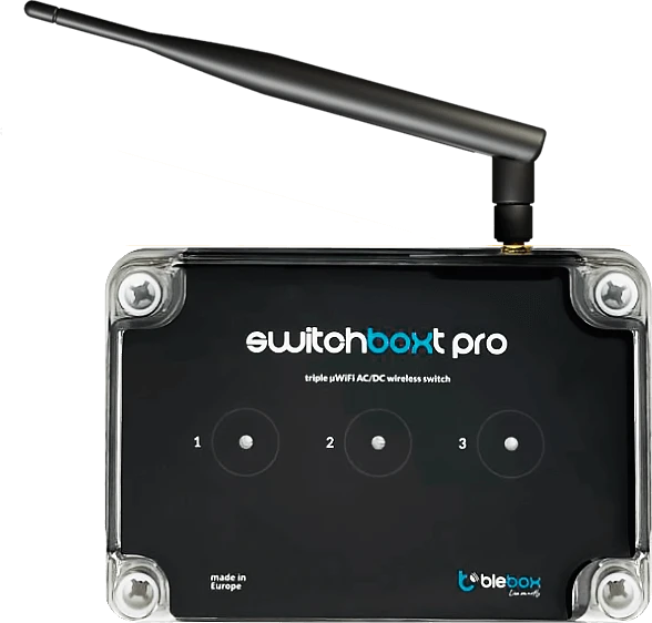 BleBox switchBoxT Pro - 3x bepotencialė 230V WiFi relė - Android/iOS programėlė