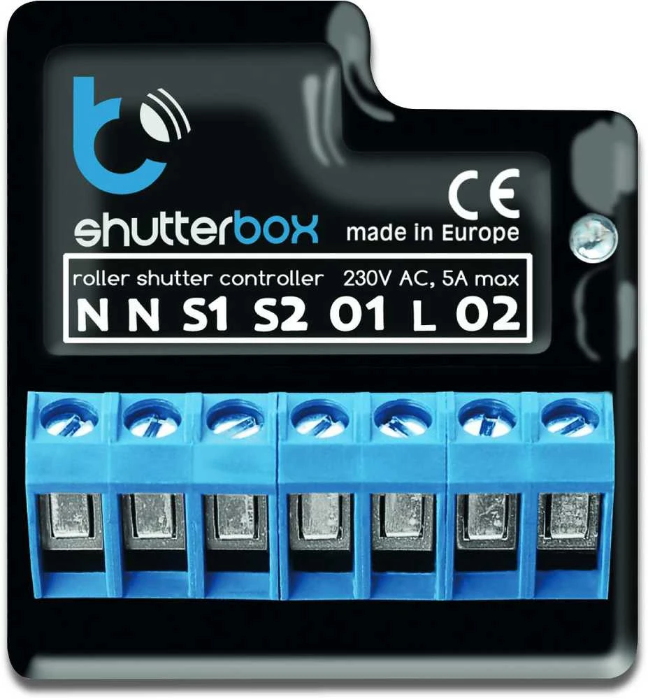 Blebox shutterBox v2.0 su laidų jungimo gnybtais