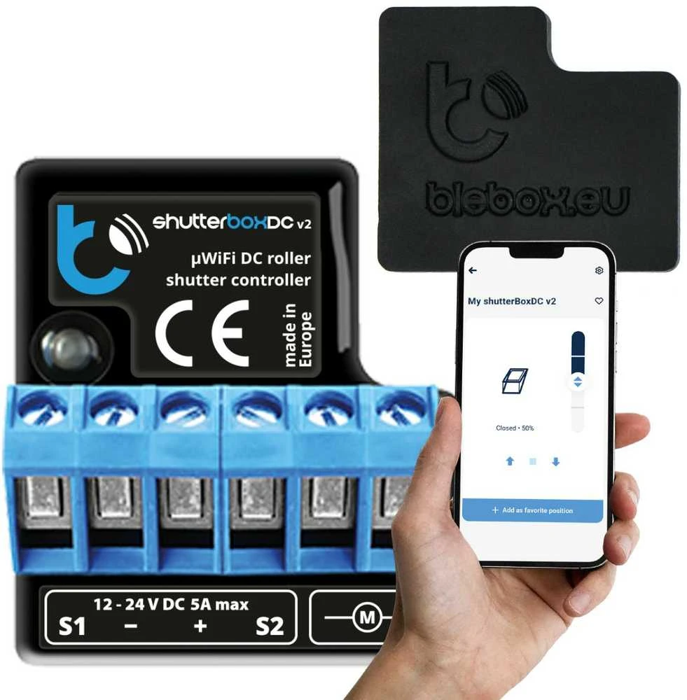 BleBox shutterBoxDC v2 - WiFi roletų valdiklis - Android/iOS programa
