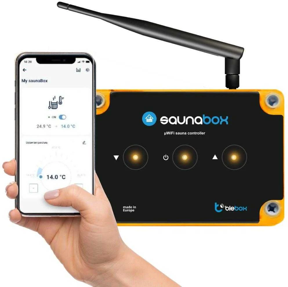 BleBox saunaBox Pro - WiFi pirties valdiklis - Android / iOS programa