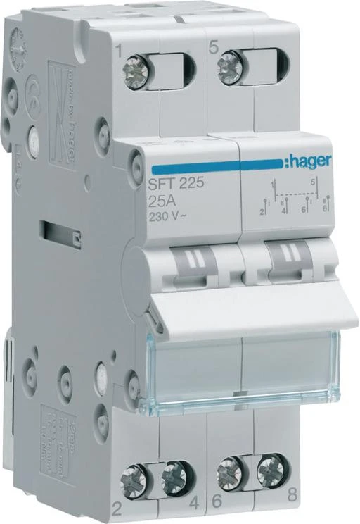 „Hager“ modulinis jungiklis I-0-II 25A 2P (SFT225)