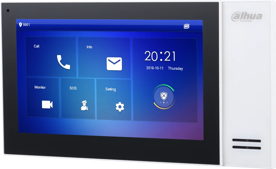 Dahua IP domofono monitorius baltas 7 colių, PoE, veikia tik SIP protokolu, baltas