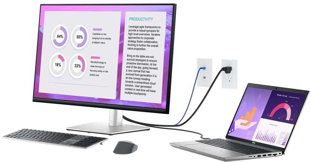 Monitorius Dell P3223QE 31.5", Sidabrinės/Juodos spalvos