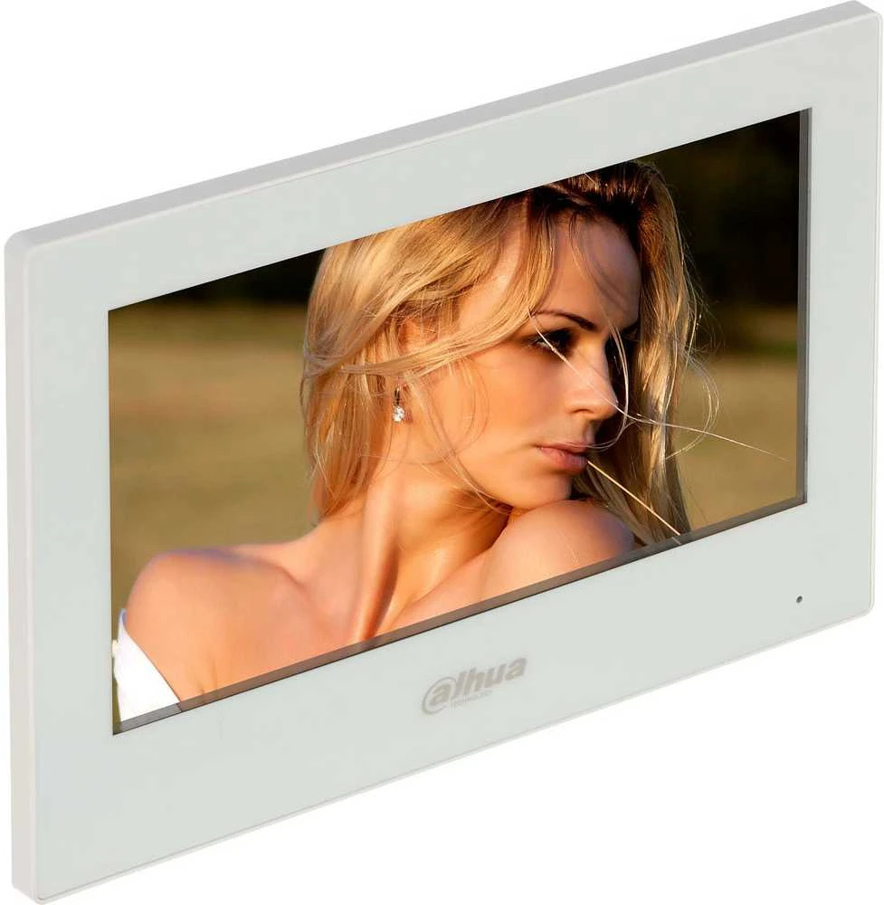 Dahua IP domofono monitorius 7 colių, PoE, veikia tik SIP protokolu, Wi-Fi, baltas