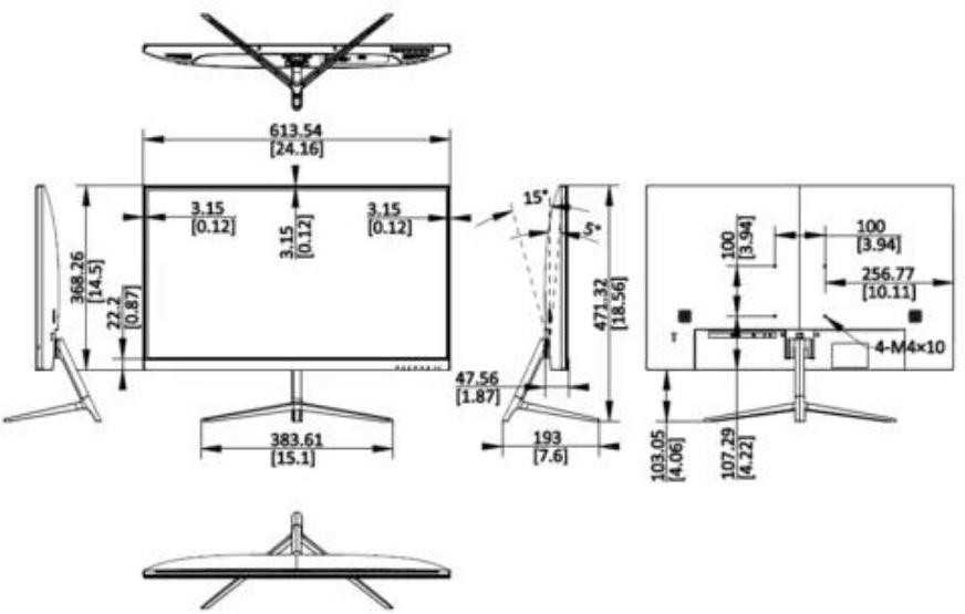 Hikvision DS-D5027F3-2P2S stebėjimo ekranas, vaizdo stebėjimo monitorius, 68,6 cm (27"), 1920 x 1080 px