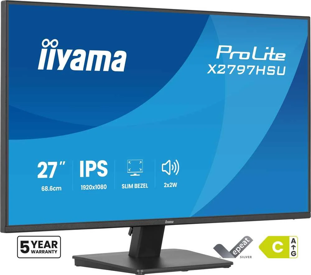 iiyama ProLite X2797HSU-B1 computer monitorius 68.6 cm (27") 1920 x 1080 pikselių Full HD LED Juodas