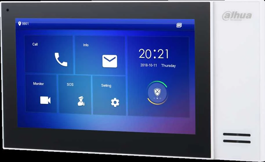 Dahua IP domofono monitorius baltas 7 colių, PoE, veikia tik SIP protokolu, baltas