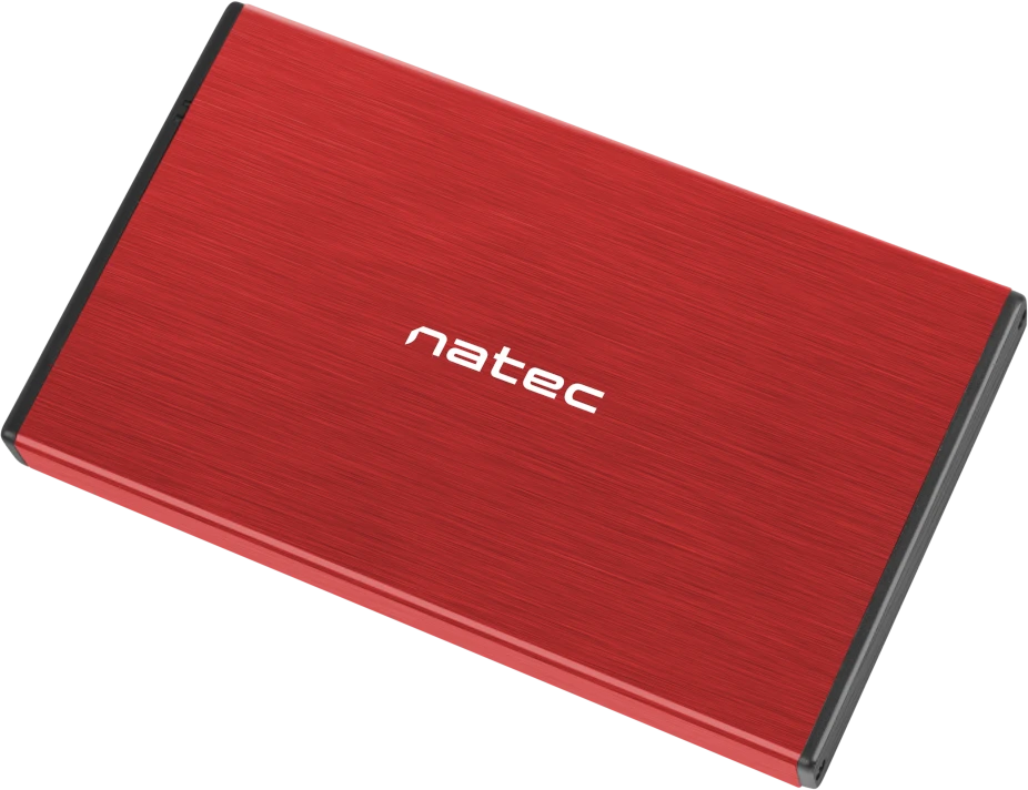 NATEC NKZ-1279 išorinis korpusas RHINO GO skirtas 2,5" SATA USB 3.0 Raudona