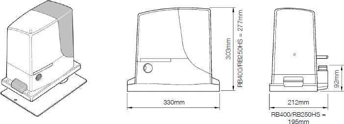 NCE NICE ROBUS 1000 ERA FLOR Sliding Gate Kit