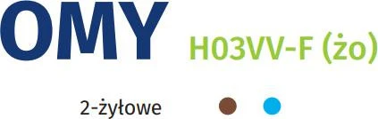Nkt Spoka Akcyjna Elektronis kabelis H03VV-F OMY 2x1mm2 300V NKT balta 100m