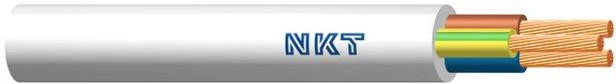 Nkt Spoka Akcyjna Kabelis elektrinis suvytas H03VV-F OMY 3x1,5mm2 300V NKT balta 100m