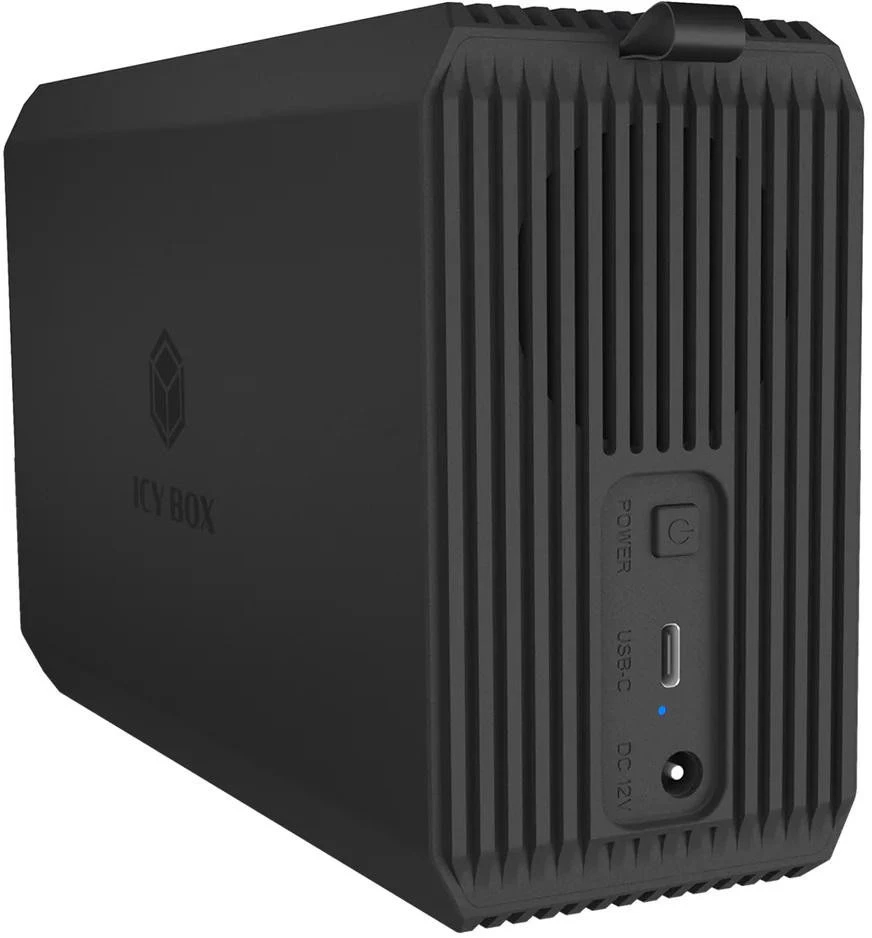 Icy Box „Raidsonic“ | Dviejų skyrių RAID sistema, HDD/SSD USB 3.2 (2 karta) su ventiliatoriumi | IB-RD3720-CU3