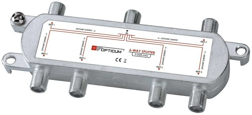 Opticum 1-6 DVB-T SAT skirstytuvas 6x1