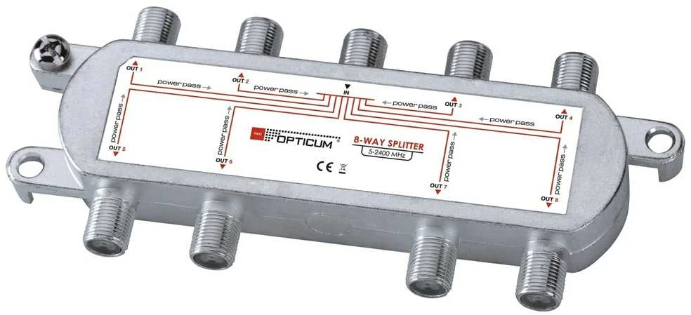 Opticum antenos skirstytuvas 1x8 Opticum 8-WAY HQ