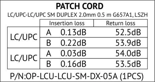 Extralink LC/UPC-LC/UPC | Jednomodowy, Duplex, G652D, 3mm, 0,5m