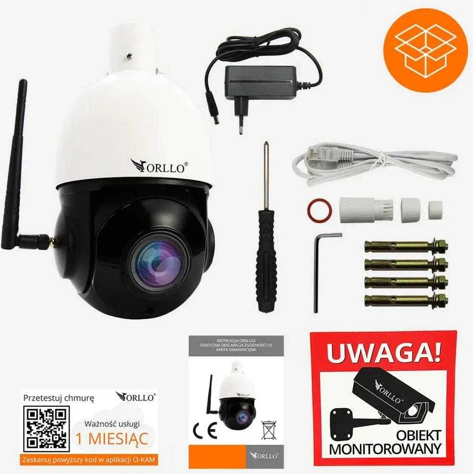 ORLLO Z10 IP kamera lauko pasukama WiFi 4Mpx ZOOM x18 POE
