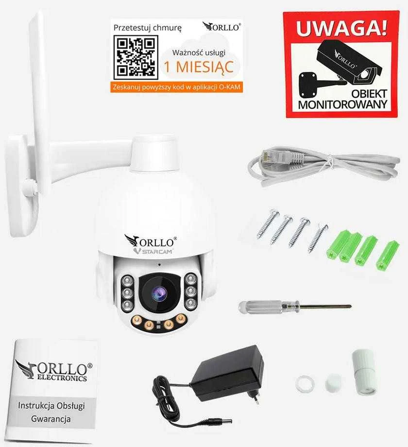Orllo Z7 Pro lauke besisukanti GSM 4MPx IP kamera