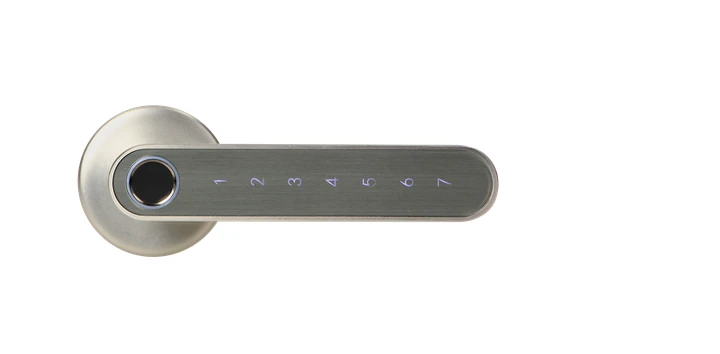 Orno Klamka Kodinė rankena su jutikliniu klaviatūra ir išmaniąja funkcija - pirštų atspaudų skaitytuvas, „Bluetooth 4.0“, nikelio spalvos