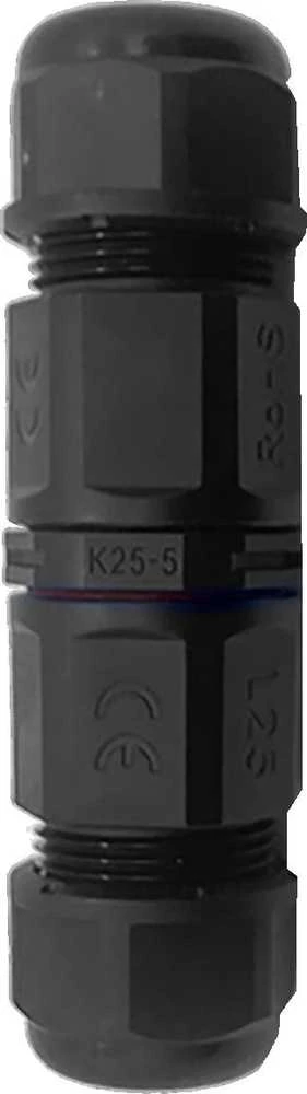 Konektor Tiesus kabelinis jungiklis su greito prijungimo jungtimi IP68, 5x4mm2, 400V/20A