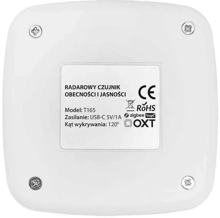 OXT USB ZigBee TUYA T165 ryškumo buvimo radaro jutiklis