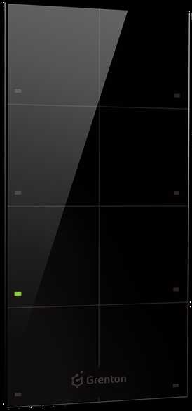 GR1 GRENTON TOUCH PANEL/ 8 TOUCH AREAS/ TF-BUS/ Juodas GLASS FRONT