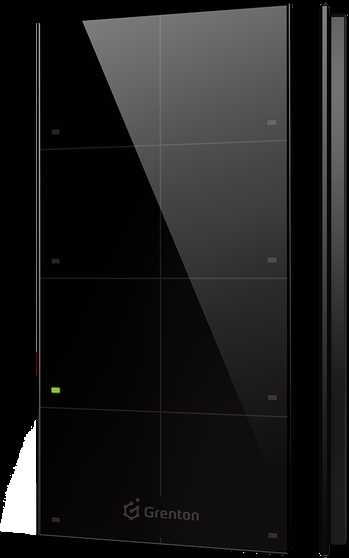 GR1 GRENTON TOUCH PANEL/ 8 TOUCH AREAS/ TF-BUS/ Juodas GLASS FRONT