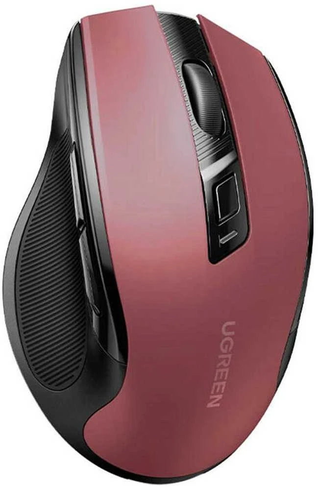 Ugreen MU006 belaidė optinė pelė USB 2.4GHz / Bluetooth 5.0 4000 DPI - raudonos spalvos