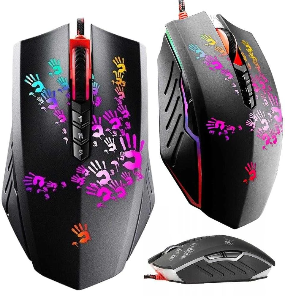 Kompiuterio Pelė - A4Tech Bloody Blazing A60, 6200 DPI Optinė.