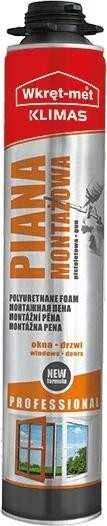 Wkret Met Klimas PMPL-750 Mažai besiplečiančios montažinės putos, 750 ml skardinė, mažai besiplečiančios