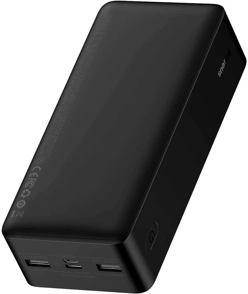 Išorinė baterija Power Bank Baseus Bipow Type-C PD+2xQuick Charge 3.0 15W 30000mAh su ekranu juoda PPBD050201