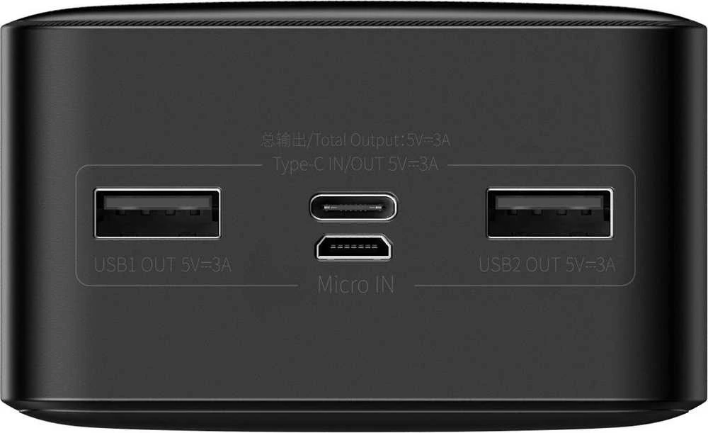 Išorinė baterija Power Bank Baseus Bipow Type-C PD+2xQuick Charge 3.0 15W 30000mAh su ekranu juoda PPBD050201