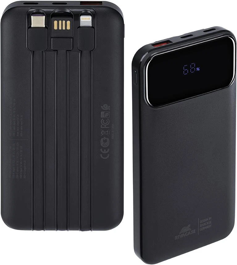 Powerbank RivaCase VA2211 10000 mAh Juodas (VA2211 Juodas)