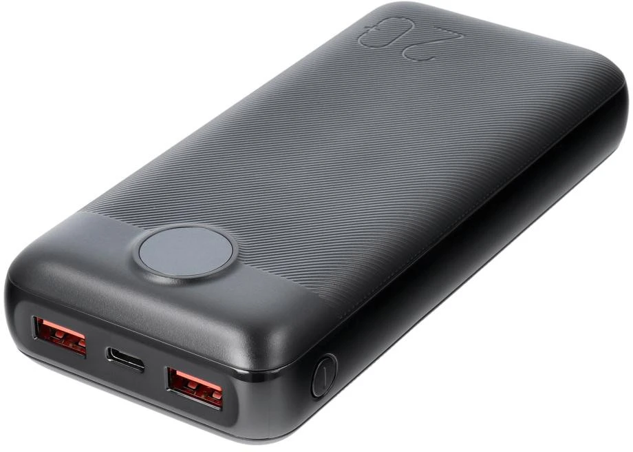 Išorinė baterija POWER BANK VEGER (L20S) 20000mAh (2xUSB; 1xType-C; QC3.0 20W) juoda