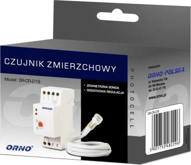 Orno Czujnik Prieblandos jutiklis DIN bėgeliui su hermetišku išoriniu zondu, IP65, 3000 W