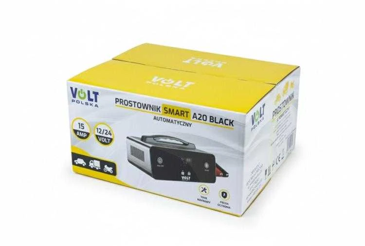 „Smart Volt“ lenkiškas lygintuvas 12V/24V 15A A20 Juodas