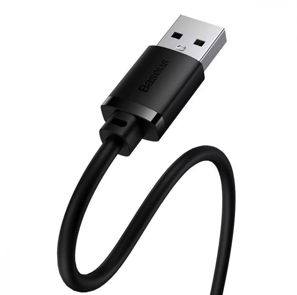 USB 2.0 prailginimo kabelis Baseus vyris į moterišką, AirJoy serija, 1.5 m (juodas)