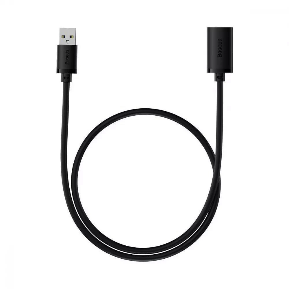 USB 2.0 prailginimo kabelis Baseus vyris į moterišką, AirJoy serija, 1.5 m (juodas)