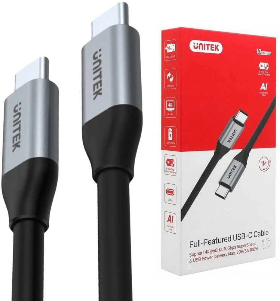 UNITEK C14082ABK USB cable USB 3.2 Gen 2 (3.1 Gen 2) 1 m USB C Juodas