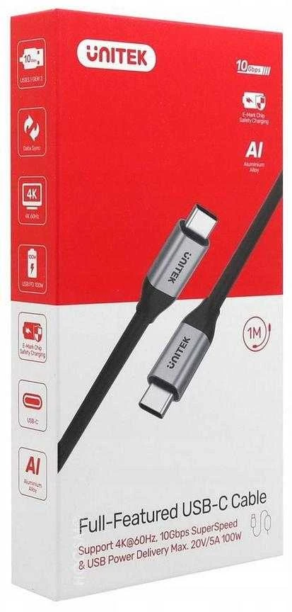 UNITEK C14082ABK USB cable USB 3.2 Gen 2 (3.1 Gen 2) 1 m USB C Juodas