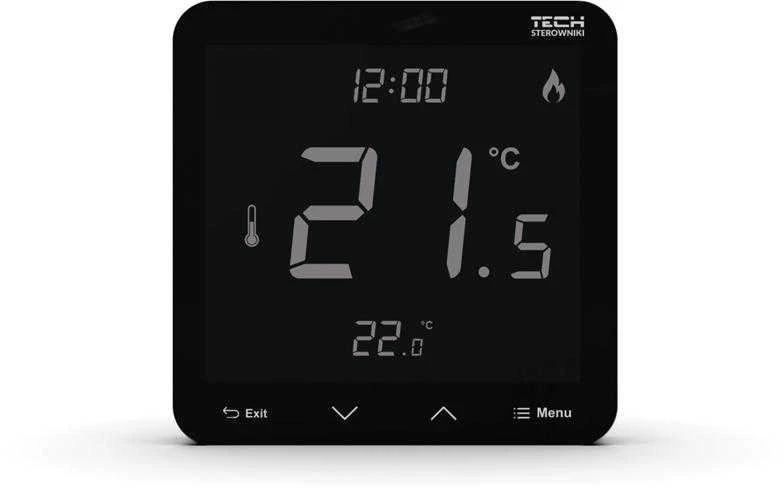Tech Sterowniki Belaidis kambario termostatas, juodas, R-10S PLUS, Tech Controllers