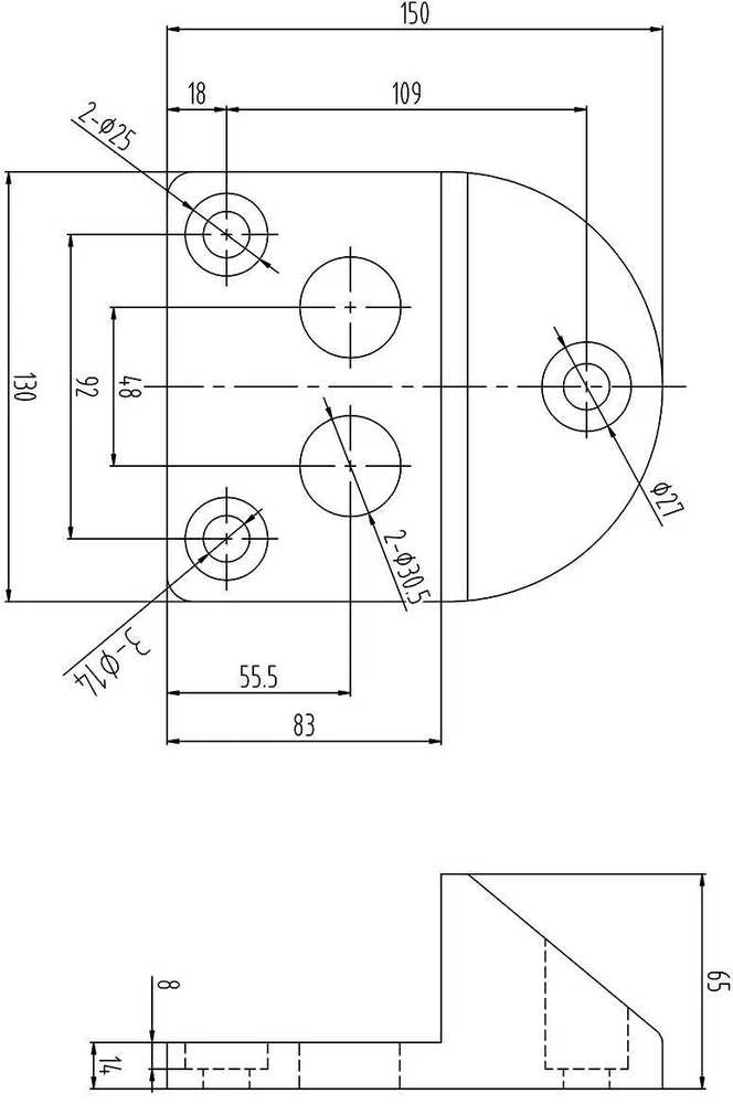 Prisukamas vartų ribotuvas PSG 61.191 (130x150/H65) su gumos danga
