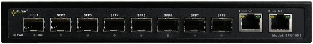 Šakotuvas PULSAR SFG10F8 optinis jungiklis (8xSFP, 2xRJ45)