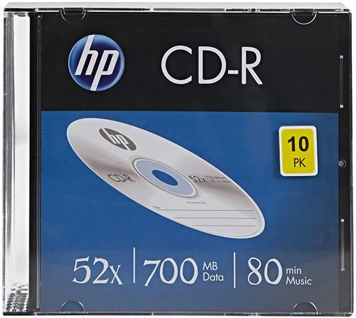 Verbatim HP CD-R, CRE00085-3, 69310, 10 vnt. pakuotė, 700MB, 52x, 80 min., 12 cm, be spausdinimo galimybės, plonas dėklas, duomenų archyvavimui