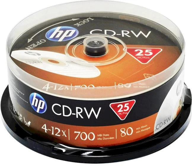 HP CD-RW 700 MB 12x 25 vnt