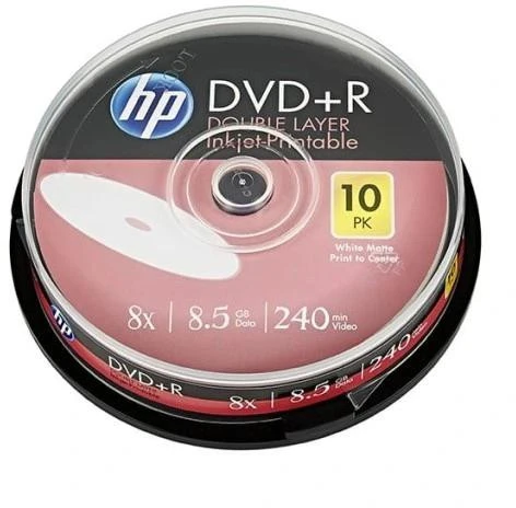 HP DVD-R, DME00085-3, 4,7 GB, 16 kartų, plonas dėklas, 10 vnt. pakuotė, nespausdinamas, 12 cm, 69314, duomenų archyvavimui